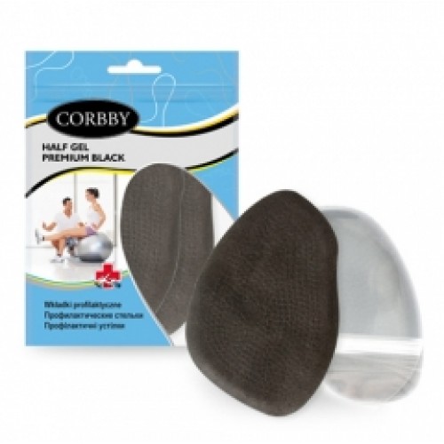   Полустельки Corbby - Гелевая линия - Half Gel Premium Black универсальная полустелька из геля, черные - арт.corb1455С упаковка 5 шт
